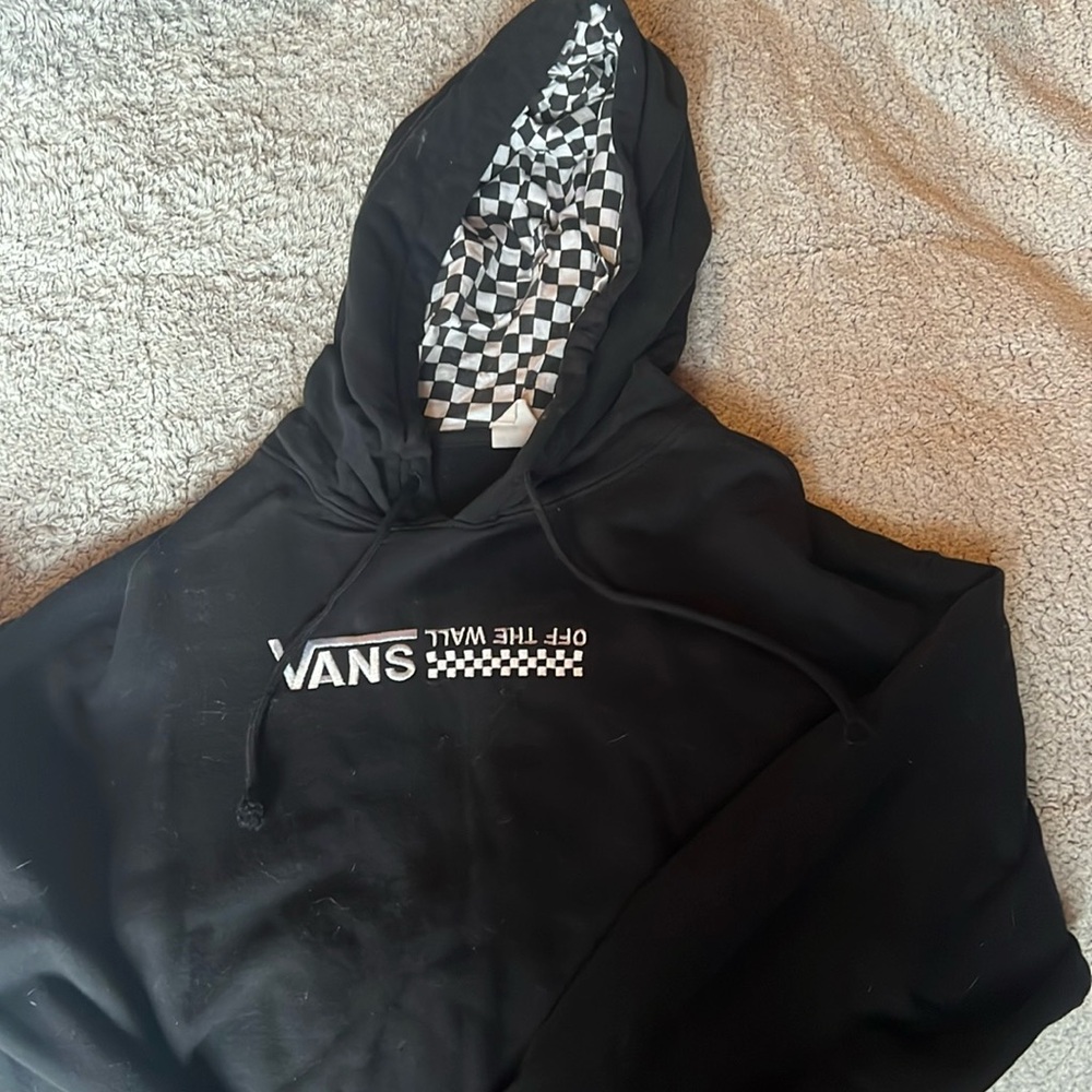 Vans Size Medium Crop Checkerboard hoodie